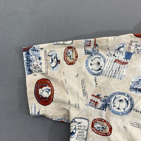 Hook & Tackle Reverse Print Fishing Shirt XL Bahamas Virgin Islands - Picture 16 of 16